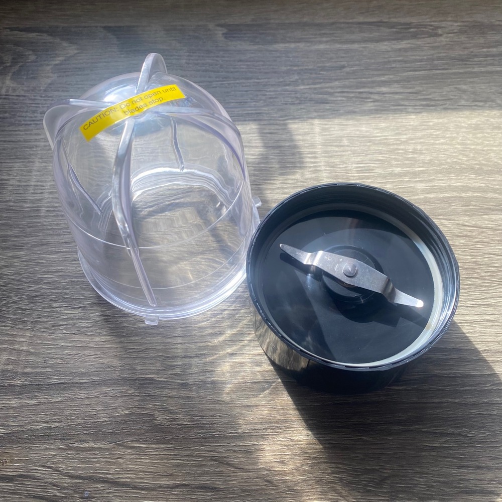 Magic Bullet Replacement Cup and Blade Assembly Clear Black Blender‎